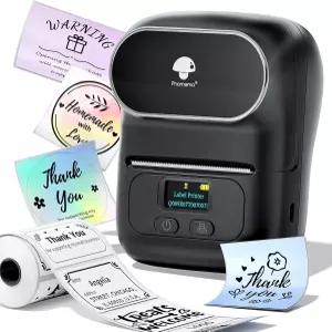 메모퀸 M0 라벨 메이커 - 바코드 프린터 휴대용 블루투스 머신 이름 중소기업 주소 로고 의류 가격표 우편