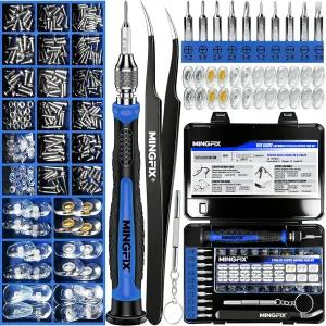 선글라스 수리 키트 다양한 나사 코 패드 소형 드라이버 비트 세트 및 등을 미니 여행용 케이스가 포함된