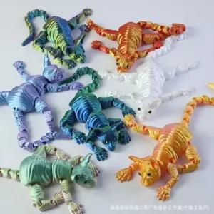 3D 프린팅 스핑크스 고양이 관절 가동 피규어 - 실용적인 스트레스 해소 장난감 (야시장/소품 장식용)