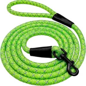 녹스기어 고감도 개 목줄 반려견용 반사 로프 대형 품종용 헤비 듀티 리드 회전 클립 핸들이 있는 튼튼한