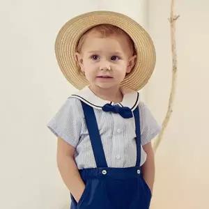 [롯데백화점]아가방 톰세일러반팔6부오버올상하(타이)(BLUE) 01S323009