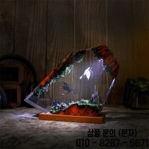 레진 드래곤 램프 흑백 무드등 침실 옆 테이블 장식 아늑한 고딕 크리스마스 선물 커플 및 청소년용