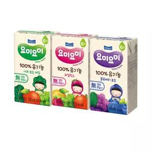 요미요미 유기농주스 125ml 3종 혼합 / 각 8팩씩 총 24팩