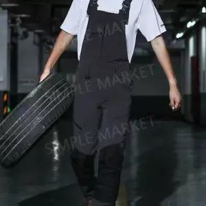 멜빵바지 취부사 취부 작업 수리 작업용 작업복 용접공 바지