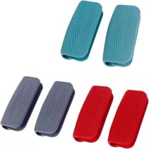 무엇이든 팬용 실리콘 손잡이 3쌍 어시스트 홀더 주철 프라이팬/냄비 및 이중