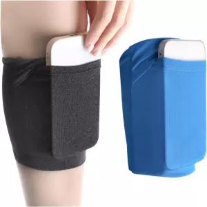 2팩 다리 휴대폰 홀더 스트랩 발목 지갑 허벅지 종아리 조절 가능한 팔 파우치 미끄럼 방지 스포츠 완장