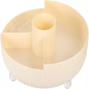 프레티줌 회전 메이크업 브러시 홀더 및 베니티 오거나이저 360도 화장품 보관 트레이칸 포함 욕실