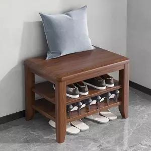 입구 조절 가능한 작은 신발장용 복도 벤치 신발 보관용 견고한 목재 정리함 문에 적합합니다