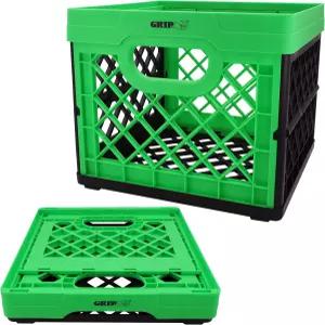 그립 접이식 스태커블 수납함 그렌 6갤런 치수 13인치 x 11인치 우유 상자 용량 50파운드 헤비 듀티