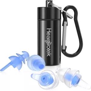 히어프로텍 수면 귀마개 2쌍 귀마개32DB 및 측면 코골이 여행 작업 연구 안전을 위한 초연질 소음 감소