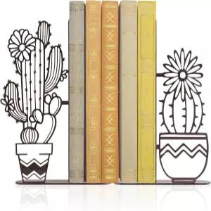 금속 선인장 화분 책 끝 녹 방지 코팅이 된 듀얼 웨이브 냄비 디자인의 독특한 귀여운 홈 오피스 장식 및
