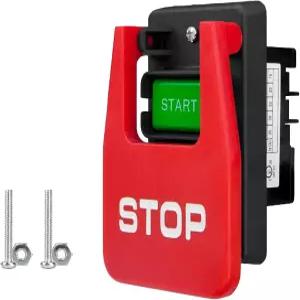 POWERTEC 120V/230V 듀얼 전압 노 패들 스위치 나사 포함 28 암페어 공구용 무릎 갱 박스 설치용 테이블 쏘