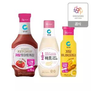 청정원 저당소스 케찹/마요/허니머스타드 3개 골라담기
