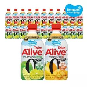 [동원] 덴마크 테이크얼라이브 제로 500ml 망고 x 12개 + 스위티자몽 x 12개