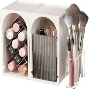 모듈형 메이크업 오거나이저 서랍이 있는 투명 아크릴 화장품 보관함 스킨케어 및 뷰티 액세서리를 위한