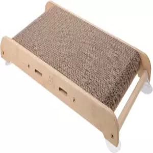 밀리스텐 대형 고양이 긁힘 보드 및 라운지 침대 세트 골판지 패드 프레임 수직 가구 보호기 포함