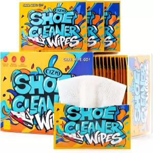 코즈고 신발 클리너 물티슈 운동화용 클리닝 가죽 캔버스 얼룩 제거를 위한 휴대용 이동식 관리