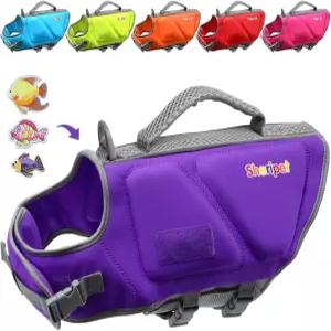 중형견용 반려견 구명조끼 구조용 손잡이가 달린 보트 수영용 가시성 반사형 조절 가능한 반려동물 고부상