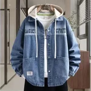 데님 청자켓 점퍼 아이 세품질 코트상의 중 고등학생 남성패션 빅사이즈 DL1