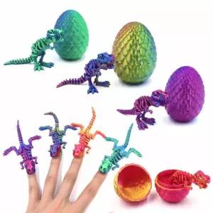 3D 프린팅 공룡 알 세트 부활절 장식 관절 움직이는 공룡 장난감 어린이 선물