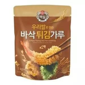 CJ 백설 우리쌀로 만든 바삭 튀김가루 20개 1kg 소스 쌈장 젖갈 오리고기 삼겹살 소고기