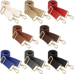 카자이아 8팩 와이드 지갑 스트랩 교체용 어깨 크로스바디 조절 가능한 캔버스 가방 여성용 핸드백