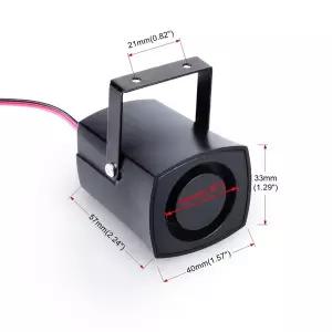 호환  차량용 경고음 사이렌 사운드 신호 백업 알람 DC 12V 100dB 경적 역방향 슬림 보이지 않는 에어 경적