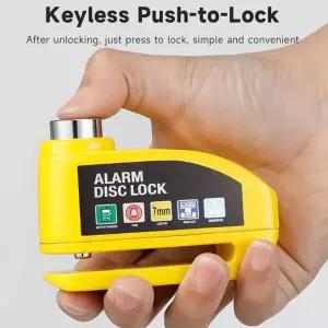 호환  자전거 디스크 잠금 경고 알람 잠금 130DB 보안 합금 도난 방지 방수 브레이크 로터 패드락 디스크