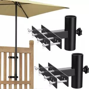 데크 난간용 얀투오 파티오 우산 홀더 조절 가능한 베이스 야외 스탠드 고정 클립