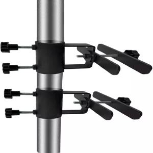 우진조이 2Pcs 헤비 듀티 조절식 파티오 우산 홀더 야외 금속 클램프 받침대 및 고정 데크 난간 폴