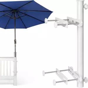 헤비 듀티 304 스테인리스 스틸 파티오 우산 홀더 데크 야외 고정 난간 기둥사거리/3인치 6인치