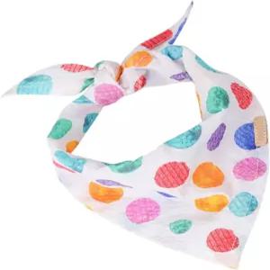 밀리스텐 펫 반다나 비브 삼각 타월 통기성 100 천연 섬유 폴카 닷 소형 세탁 가능 개 고양이 스카프 여름