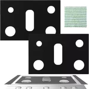 2팩 스토브 상단 커버 삼성용 버너용 재사용 가능한 오븐 라이너 매트 레인지 보호 논스틱 세척