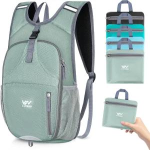 VHYBRIX 15L 접이식 하이킹 백팩 가슴 스트랩이 있는 경량 방수 세탁기 세탁 가능 데이팩 여행/걷기용 소형