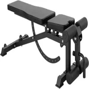 파워콤 피트니스 조절 가능한 웨이트 벤치다리 신전 및 컬 포함 홈 헬스장용 멀티 포지션 경사/강하 운동