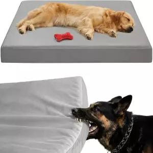 대형견을 위한 릴냅 파괴 불가능한 반려견 침대 정형외과용 달걀 폼이 있는 씹는 방지 상자 패드와