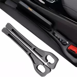 카시트 갭 필러 2팩 유니버설 시트 정리함 센터 콘솔 사이의 사이드 심 휴대폰 열쇠 및 카드용 드롭 가드