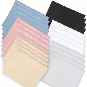 CONLI 24팩 마이크로화이버 안경용 천 17x14cm/6.7x5.5인치 고급 스웨이드 유리 클리닝용 클리너 렌즈