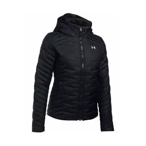 [언더아머] 여성 콜드기어 리액터 후드 패딩점퍼 자켓 블랙 1303112-001