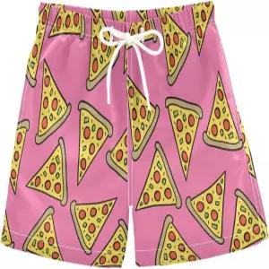 스크림 보이 수영 트렁크 와플 또는 콘 퀵 드라이 수영복 토들러 비치 보드 반바지 2-16 년