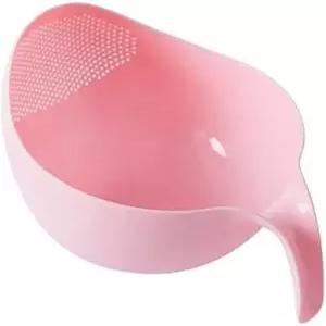 쌀 세척 필터 스트레이너 바구니 소쿠리 체에 과일 채소 그릇 배수기 청소 도구 가정용 주방 키트L 핑크