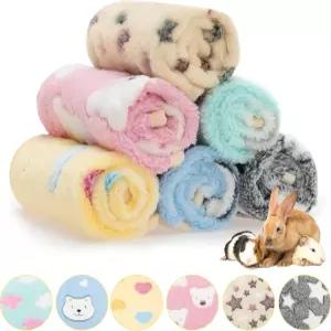 ABFEKIEA 기니피그 침구 담요 쥐 고슴도치 친칠라 햄스터 토끼 위한 6팩 소프트 플리스 라이너 소형 동물