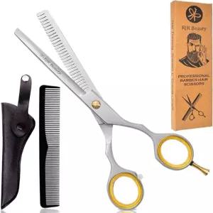 RJR 헤어 시닝 가위 세트 빗 및 안전 파우치가 포함된 전문 일본 스테인리스 스틸 이발기/살롱 헤어드레싱