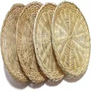 CTRL 홈 파티용 수제 대나무 10인치 종이 접시 홀더 데일리 다이닝 피크닉 벽 장식