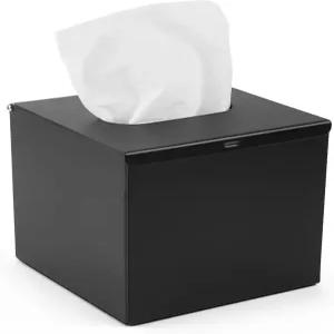 준선 사각 티슈 박스 커버 홀더 냅킨 큐브 장식 욕실 침실 사무실 서랍 책상 테이블 상판 5 X 스테인리스
