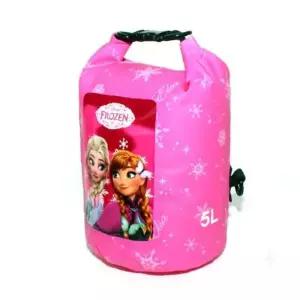 겨울왕국 캐릭터 드라이백 5L 핑크 물놀이 수영 보관 가방 롤탑 아쿠아백 비치백
