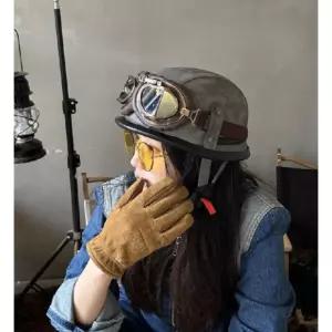 스쿠터 반모헬멧 클래식 빅사이즈 헬멧 반모 빈티지