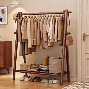 A자 옷걸이 우드 행거 원목 원룸 원목사다리행거 월넛