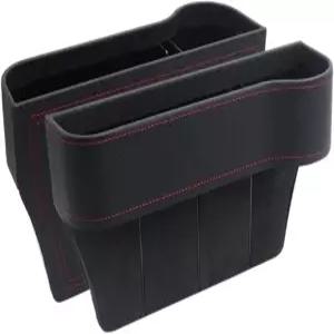 릴러 카시트 캐처 사이드 포켓 휴대폰 홀더 코인 컬렉터 콘솔 PU 가죽 필러 갭 공간 보관함 컵 병 좌우