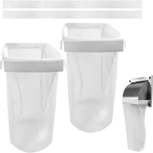 건조기 통풍구용 보푸라기 봉투 2팩 야외 실내 환기구 트랩 먼지 캡처 커버 흰색